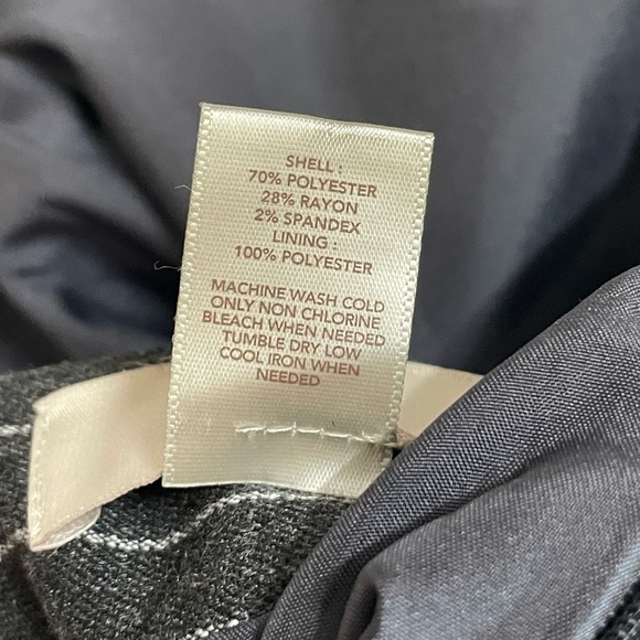 LOFT 2P Black and White Striped Asymmetrical Cut Mini Skirt EUC - Picture 4 of 12